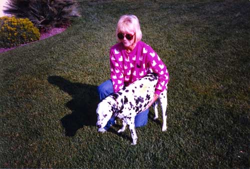 lady and dalmation