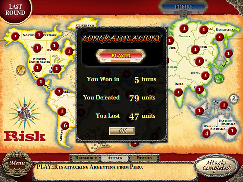 Finally Won at Online Risk!